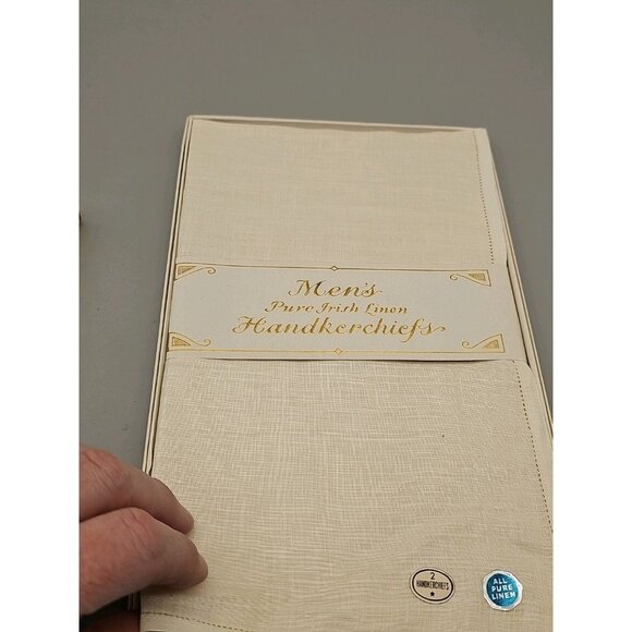 Vintage NOS Springmaid 3 Men's Monogrammed Handkerchiefs Goldenweve "E" "G" X 7 - Picture 9 of 11